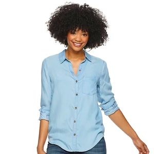 3/$10 SO Favorite Faux Denim Shirt